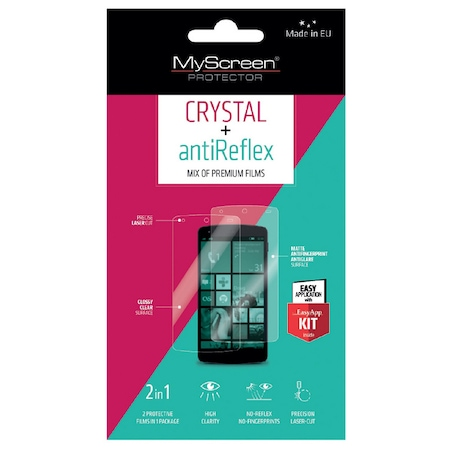 MYSCREEN CRYSTAL/ANTIREFLEX képernyővédő fólia (2 féle típus) Átlátszó / Tükröződésmentes [Samsung Galaxy A7 (2015) SM-A700F]