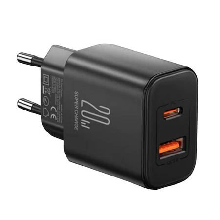 Joyroom JR-TCF05 USB-A/USB-C 20W hálózati töltő fekete (JR-TCF05 Black)
