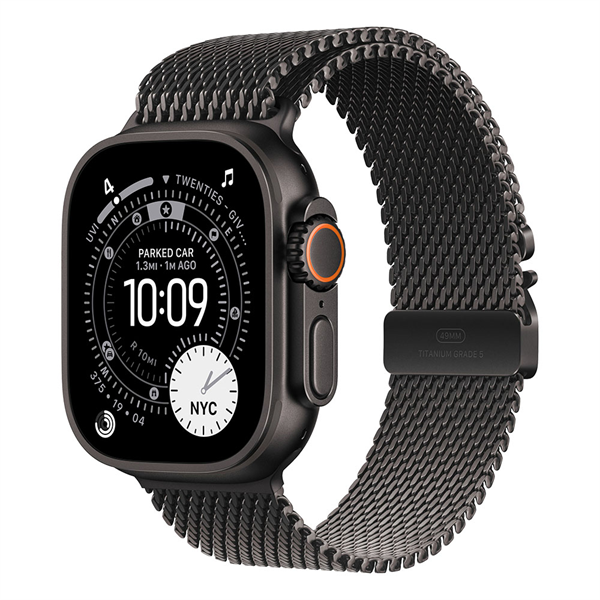 Apple Watch Ultra 3 Cellular 49 мм черен титанов корпус с милански каишка