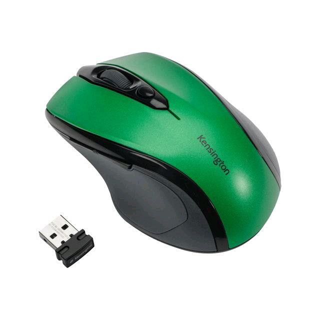 Kensington Pro Fit Mid-Size vezeték nélküli optikai egér zöld (K72424WW)