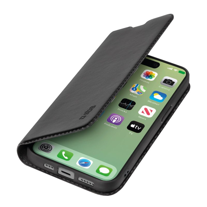 SBS Book Wallet Lite Apple iPhone 15 Pro Max Flip Tok - Fekete (TEBKLITEIP1567PK)