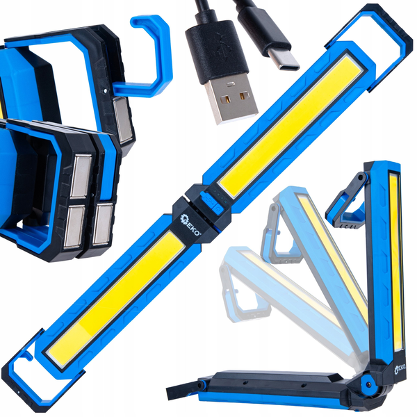Lampa warsztatowa składana z magnesami LED COB 10W 4000mAh 1000lm (25)