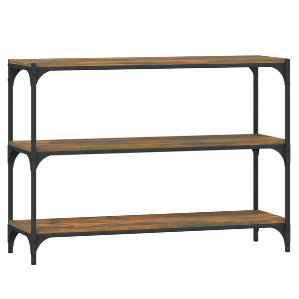 Raft cărți stejar fumuriu 100x33x70,5 cm lemn prelucrat și oțel