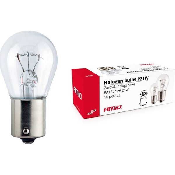 Amio Halogén Izzó P21W 12V 21W BA15s 10 db