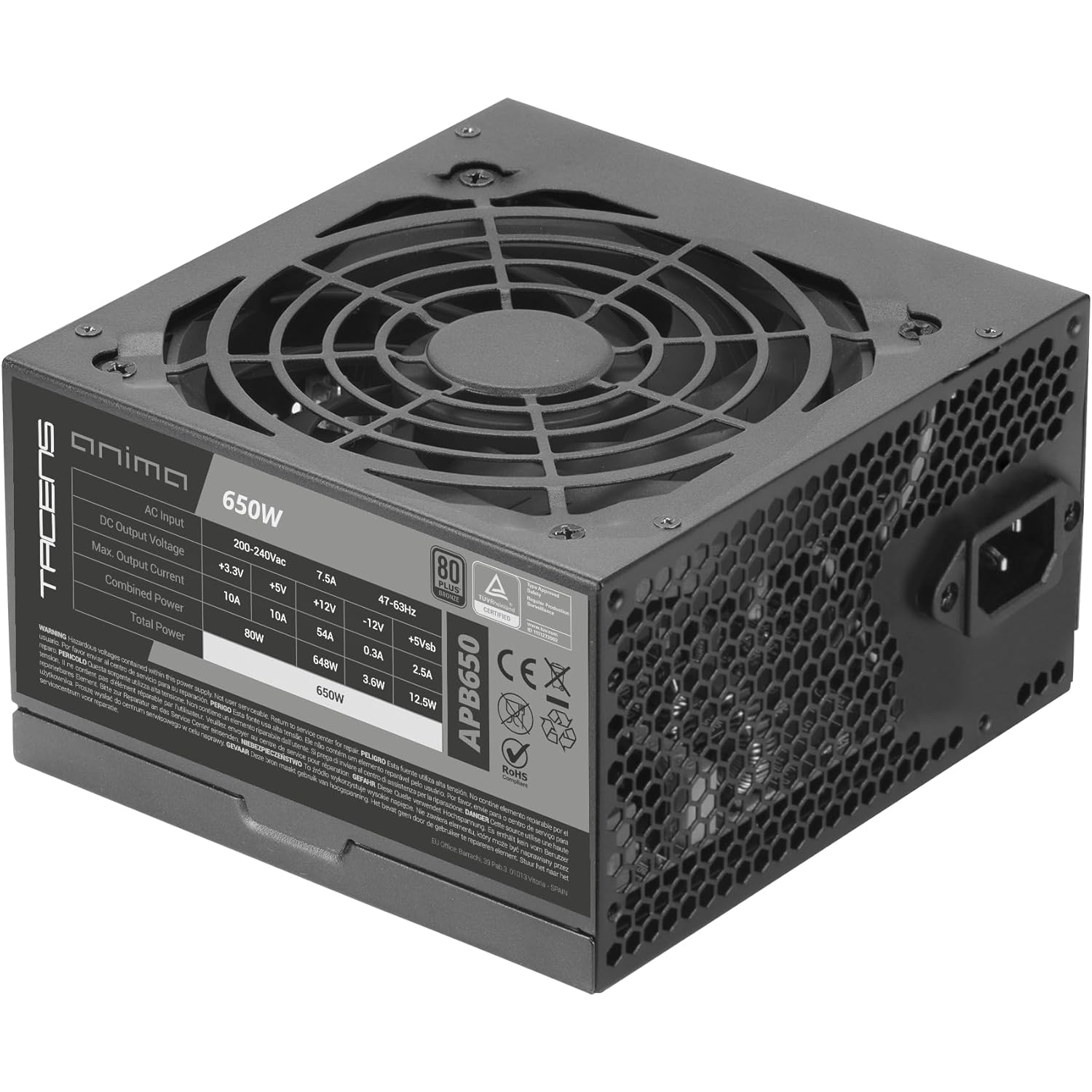 Tacens Anima 6580W APB650 80+ Bronz Tápegység (TACANIMA-APB650)