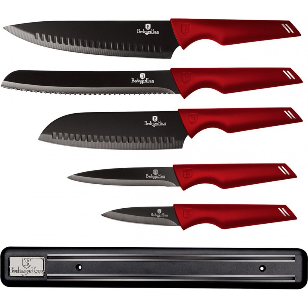 BerlingerHaus BH/2694 Metallic Line Burgundy Edition Késkészlet - Rozsdamentes Acél, Piros (BH-2694)