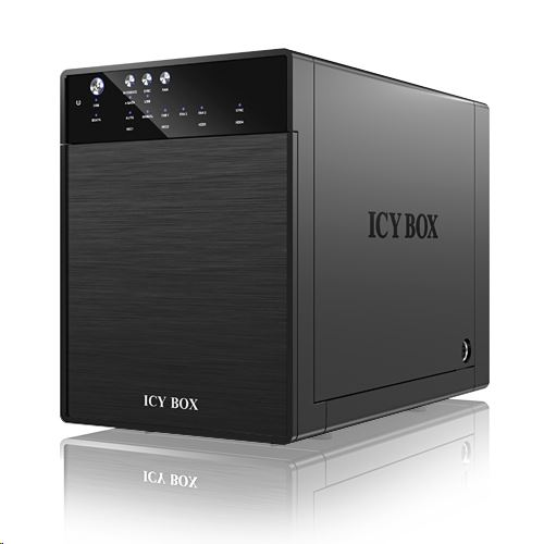 RaidSonic ICY BOX 4x3.5" SATA HDD külső ház USB 3.0 és SATA fekete (IB-3640SU3) (IB-3640SU3)
