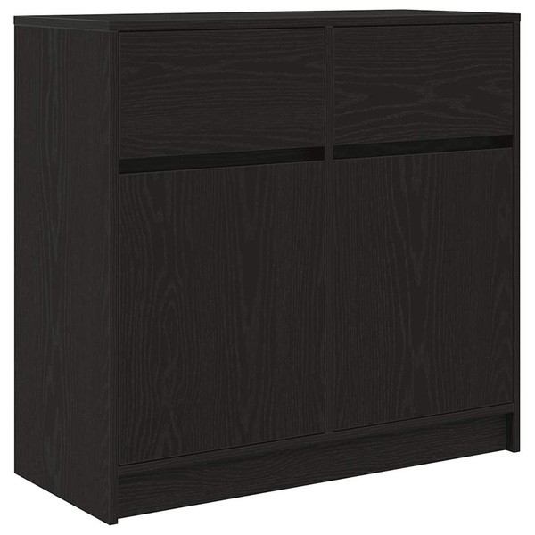 Bufetă cu sertar Stejar negru 80x34x76 cm Lemn prelucrat