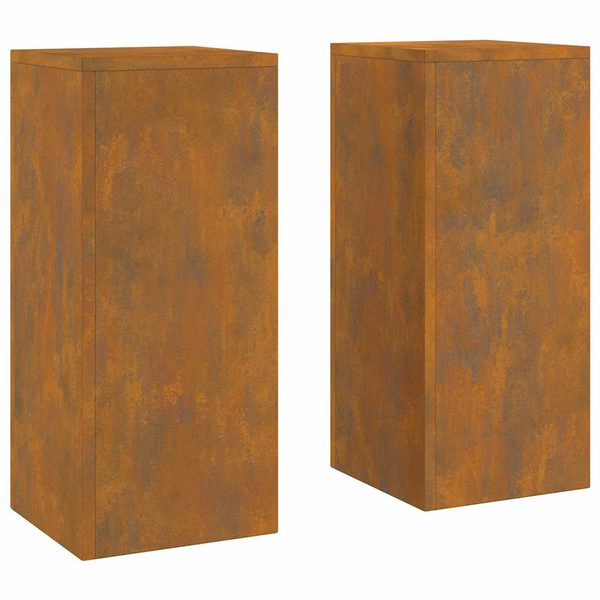 Suporturi plante pilon exterior 2 buc. 24x24x55 cm oțel corten