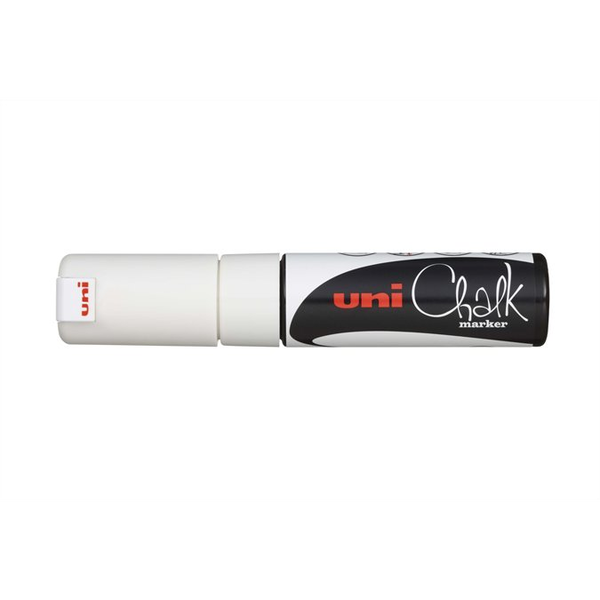 UNI Chalk Marker Pen PWE-8K Broad Chisel Tip - White