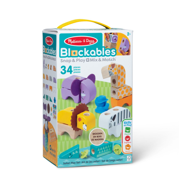 Melissa & Doug MDT BBN Blockables Safari Plyst GML