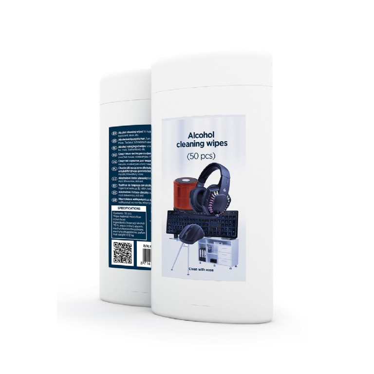 Gembird CK-AWW50-01 Alkoholos törlőkendő (50 db) (CK-AWW50-01)