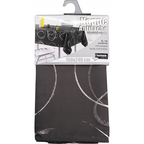 Douceur d`Interieur Obrus na stół 150 x 240 cm BULLY, kolor ciemnoszary