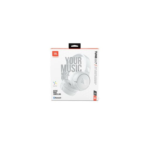 Casti audio on-ear JBL Tune 660NC, Wireless, Active noise cancelling, Bluetooth, Asistent vocal, Alb