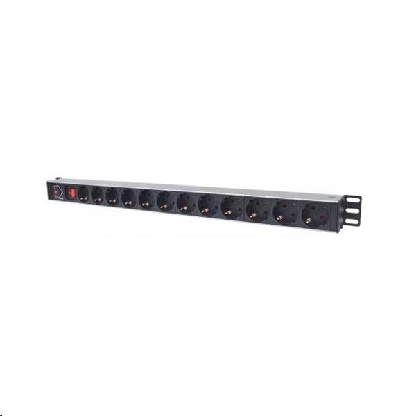 Intellinet 714044 μονάδα διανομής ρεύματος (PDU) 12 Έξοδος (οι) εναλλασσόμενου ρεύματος 1U Μαύρος (Μαύρο)