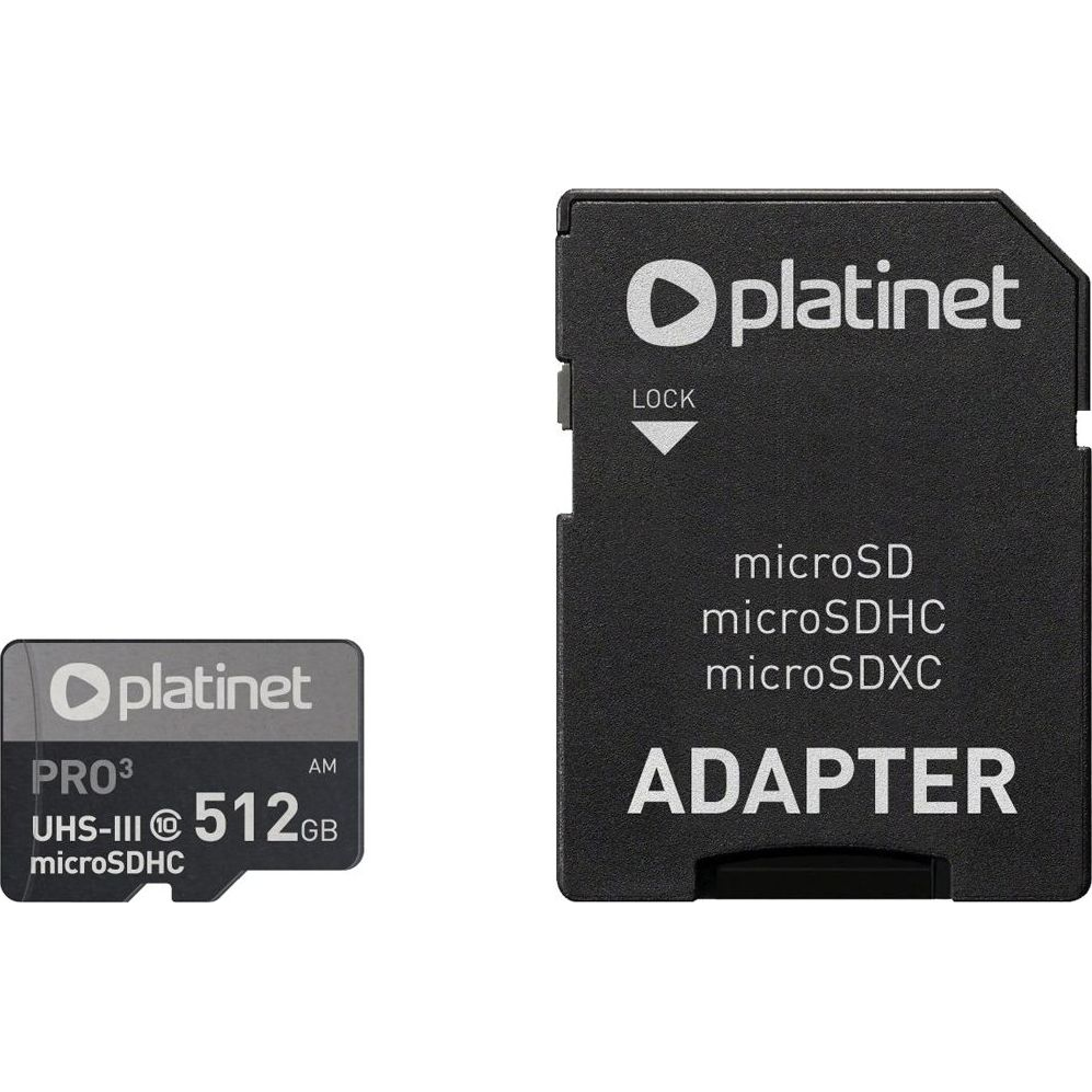 Карта памет Platinet Pro microSDXC 512 GB — PMMSDX512UIII