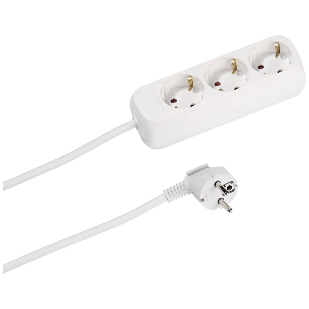 Vivanco 61152 Hálózati elosztó 3 részes Fehér Védőérintkezős 5m (v61152)