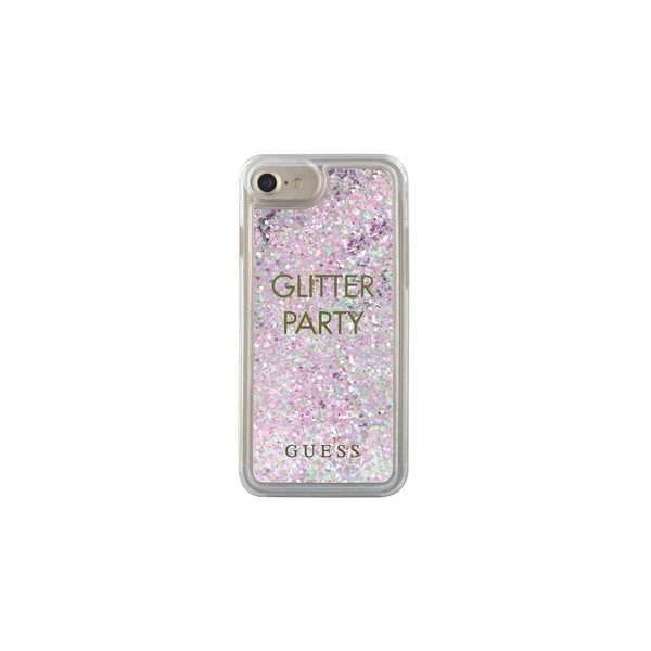 Guess GUHCP7GLUQPU iPhone 6/7/8/SE 2020 / SE 2022 készülékhez kemény tok Liquid Glitter Party lila