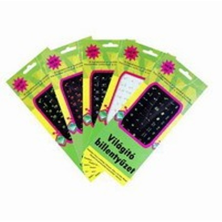 Világító angol betűkészlet - fekete alapon neonzöld