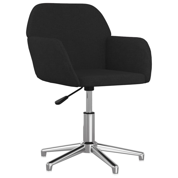 Scaun de birou pivotant, negru, material textil