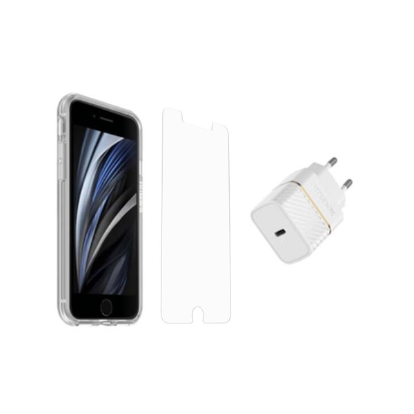 OtterBox Apple iPhone 7/8/SE Edzett üveg kijelzővédő + USB-C töltő