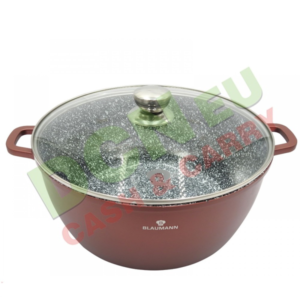 Blaumann BL-4083 Cerastone Fazék Üveg fedővel Ø 32cm 9,9L - Bronz