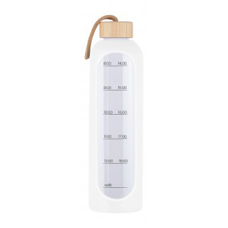 Butelka szklana KiCA Hydro Glass 1000 ml - biała