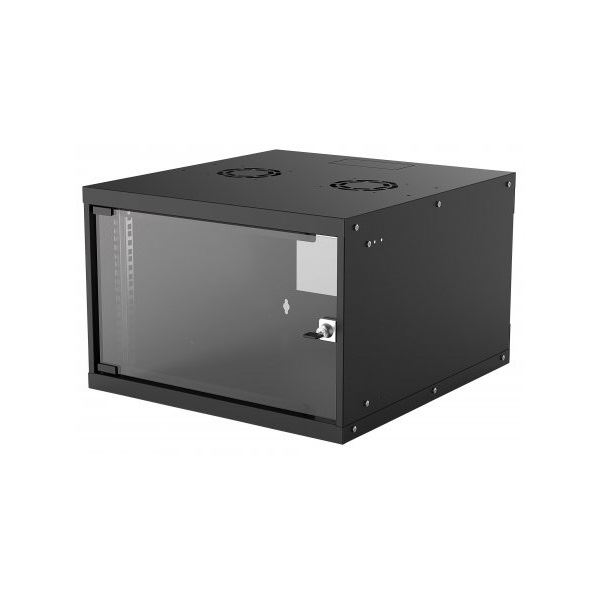 Intellinet 714785 шкаф за монтиране на апаратура 6U Поставка монтирана в стена Черен