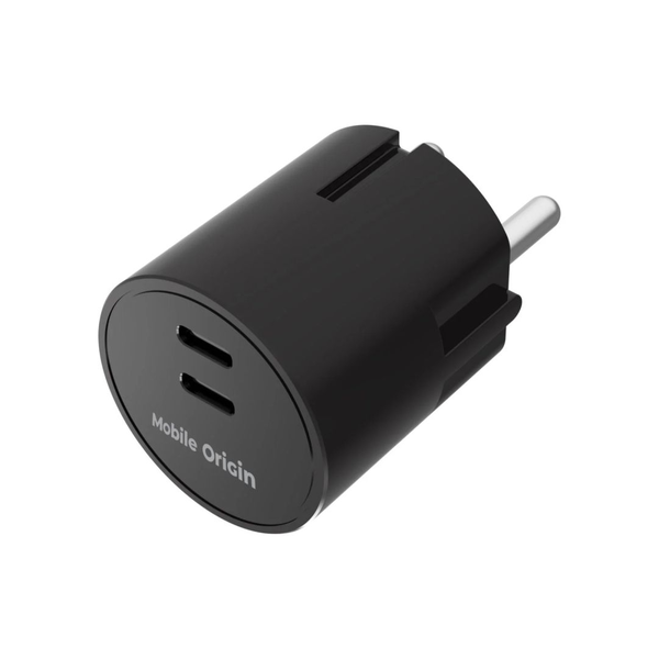 Hálózati töltő Mobile Origin GaN, 2x USB-C, PD 30W, töltőfej