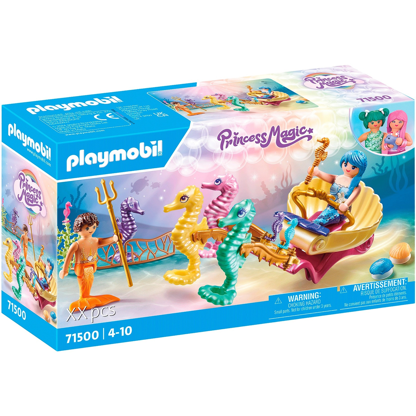 Playmobil Princess Magic : 71500 - Tengeri lények és csikóhalkocsi (71500)