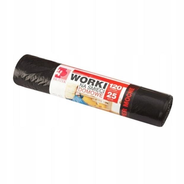 BRATEK ellenálló szemetes zsák 120 l, 25 db (5906731291067)