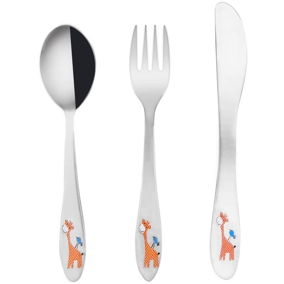 ORION Rozsdamentes acélból készült gyermek evőeszközök 3 db GIRAFFE (143673)
