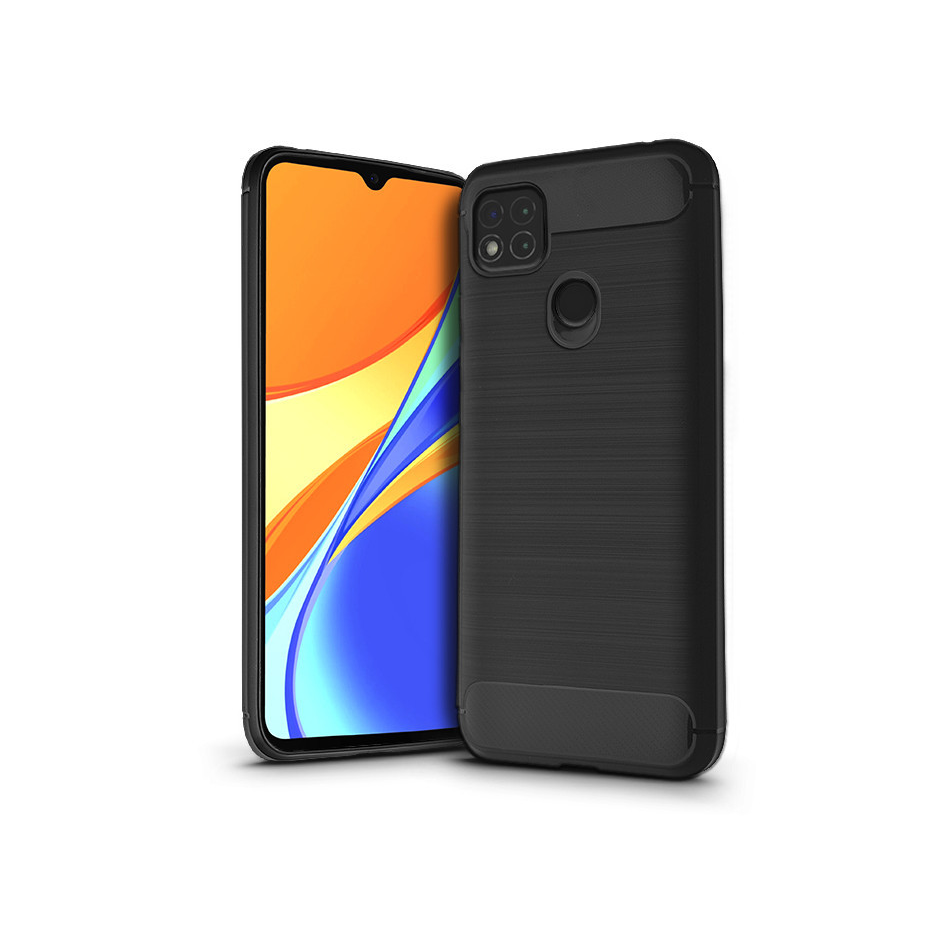 Xiaomi Redmi 9C szilikon hátlap - Carbon - fekete (PT-5871)
