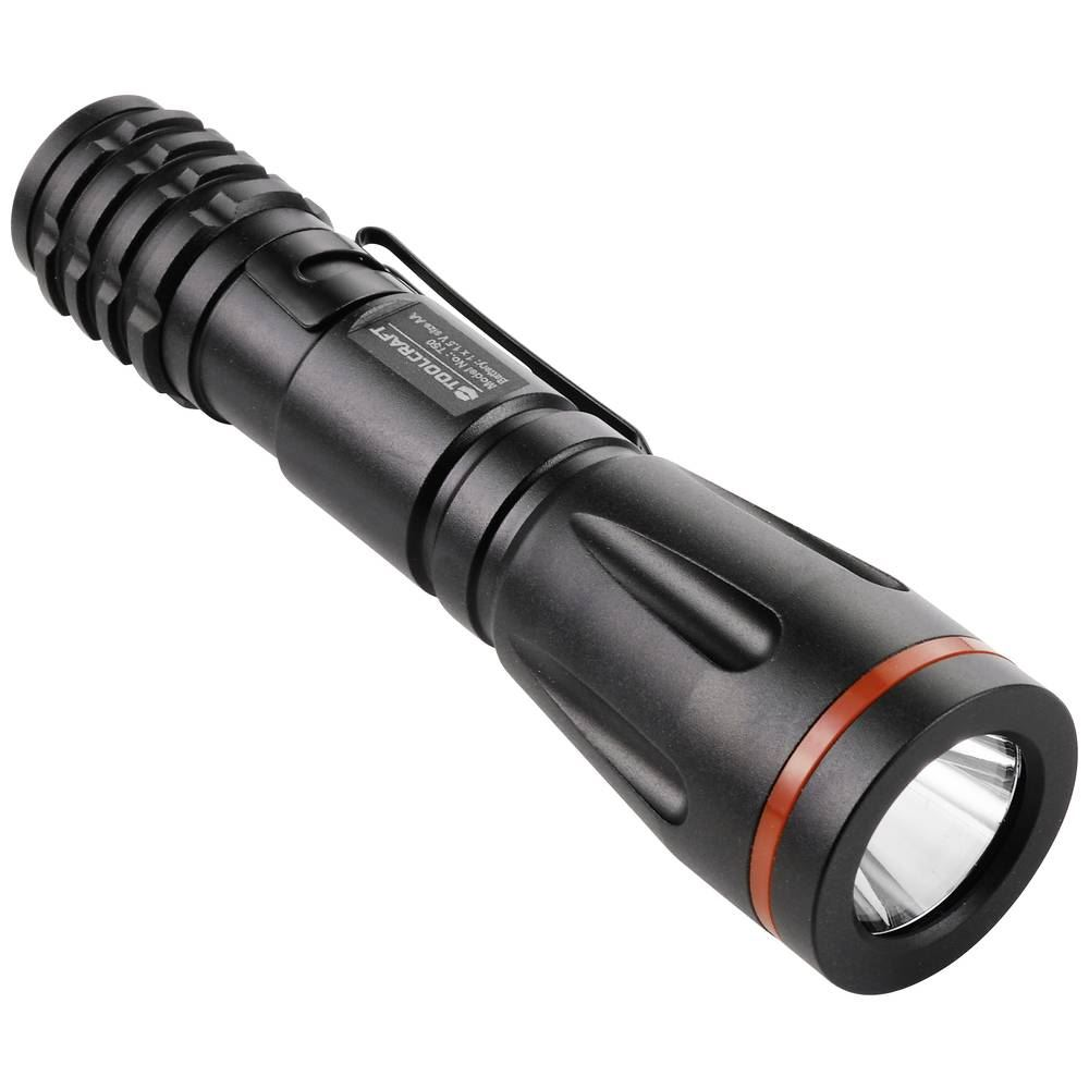 TOOLCRAFT T50 LED Munkalámpa Övcsíptetővel Elemekről üzemeltetett 50 lm, fekete, TO-7566324 (TO7566324)