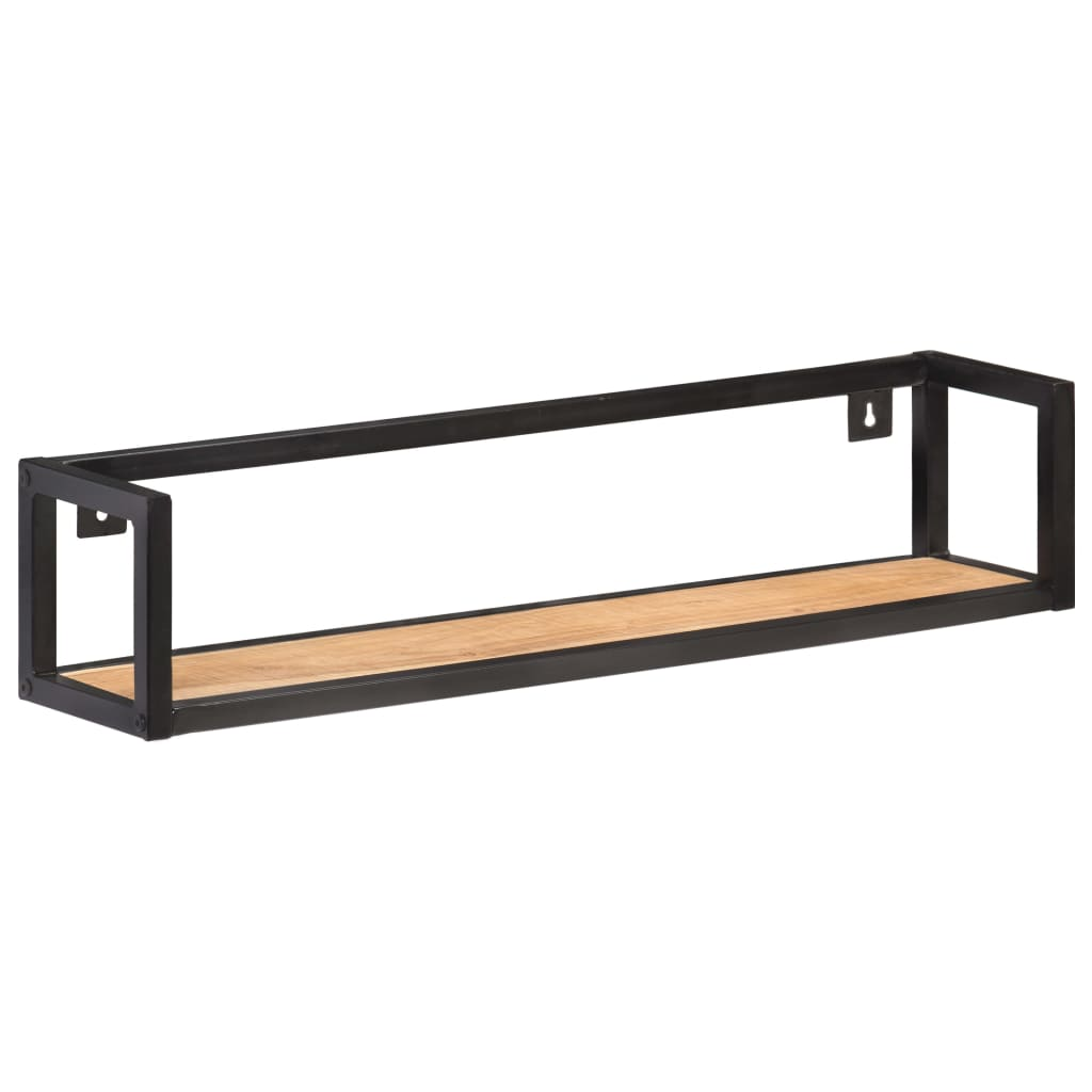 2 db tömör akácfa fali polc 80 cm (320672)