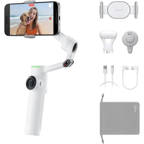 Kézi gimbal stabilizátor Insta360 Flow 2 Pro Creator készlet fehér