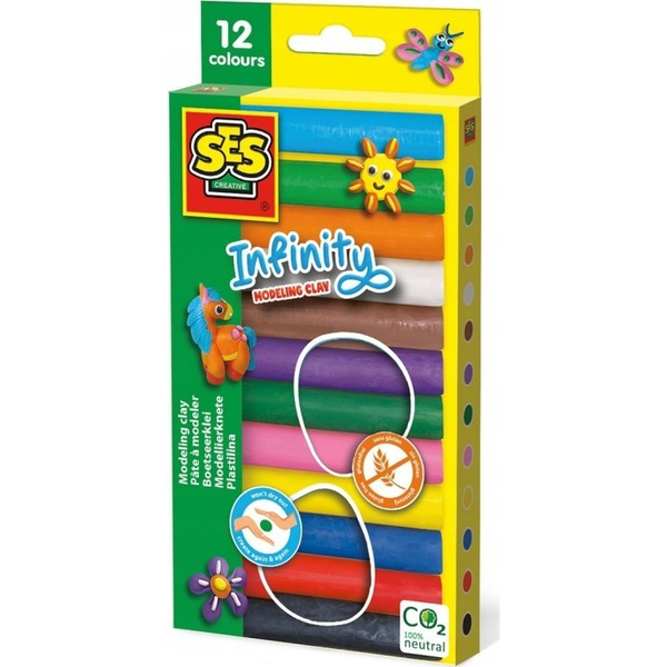 SES Creative 00406 compuesto para cerámica y modelaje Pasta de modelar 180 g Multicolor