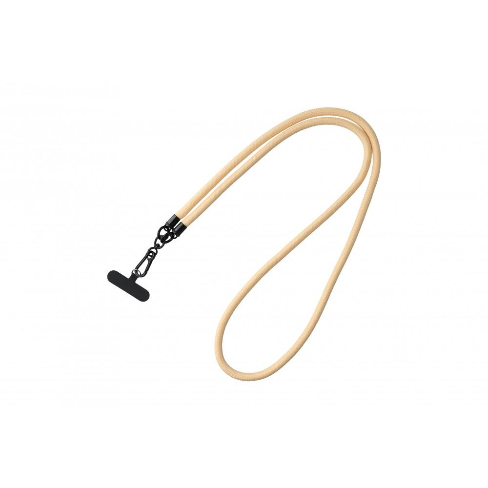 Cellect szövet nyakbaakasztó telefon tokhoz barackszínű (CEL-LAN-FAB-PE) (CEL-LAN-FAB-PE)