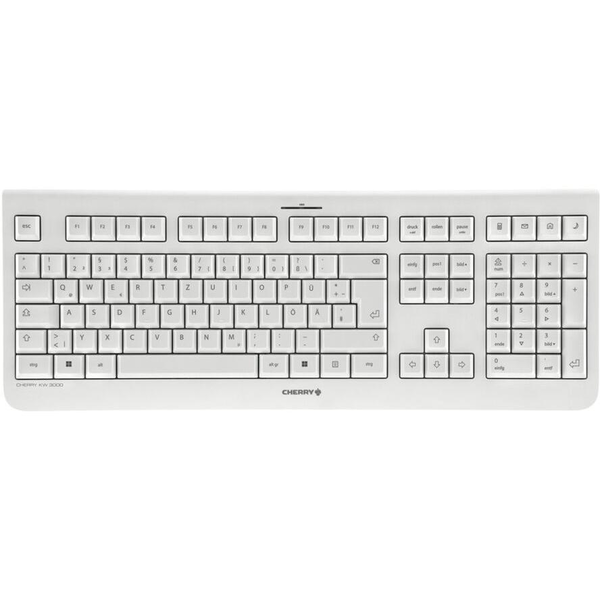 CHERRY KW 3000 Tastatur RF Wireless QWERTZ Deutsch Weiß