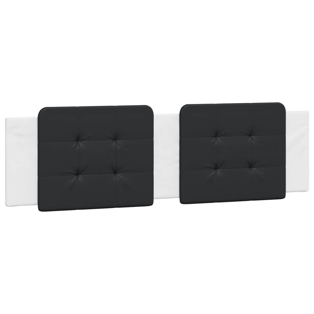 fekete és fehér műbőr fejtámla párna 180 cm (374879)