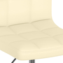 Scaune de bucătărie pivotante, 2 buc., crem, piele artificială