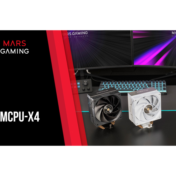 Mars Gaming MCPU-X4 Processore Raffreddatore d'aria 12 cm Nero 1 pz