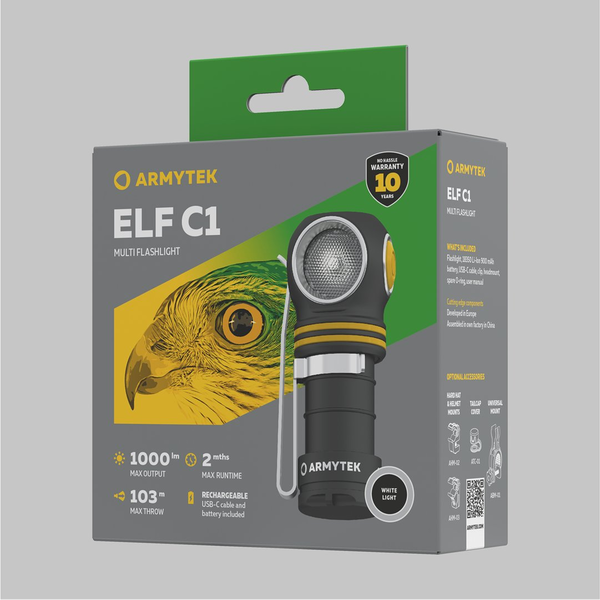 ArmyTek Elf C1 neutralweiß LED Kézilámpa Akkuról üzemeltetett 1000 lm 55 g