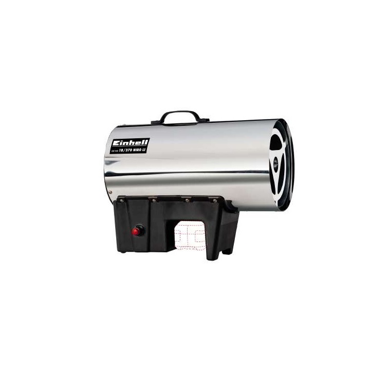 Einhell GE-HG 18/370 Niro LI-Solo Hőlégbefúvó (Akku és töltő nélkül) (GE-HG 18/370 NIRO LI-SOLO)