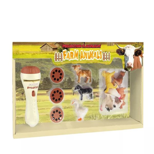 Projektoros zseblámpa Farmon háziállatok Játékfigura készlet (33)