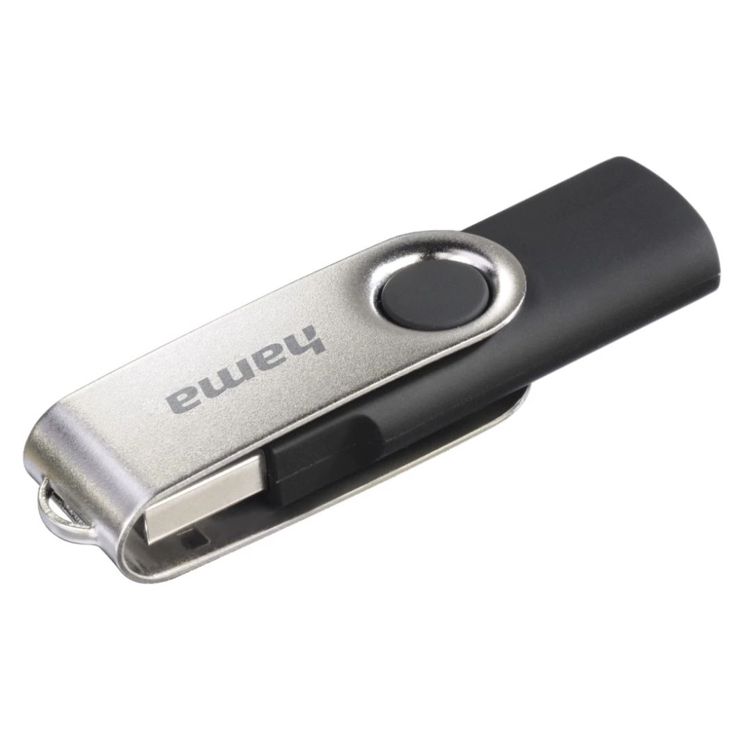 Hama 16GB USB 2.0 USB kľúč USB Typ-A Čierna, Strieborná