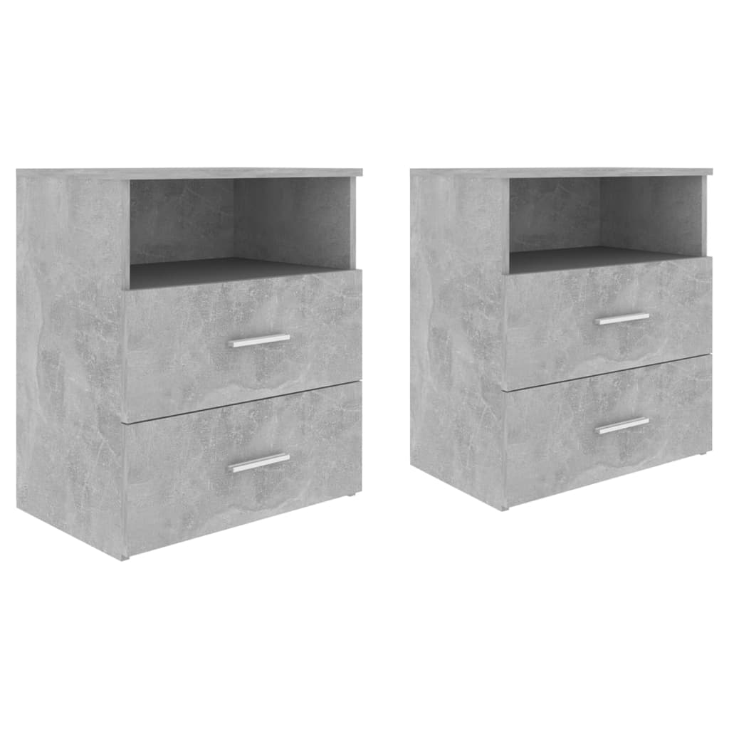 2 db betonszürke éjjeliszekrény 50 x 32 x 60 cm (803281)