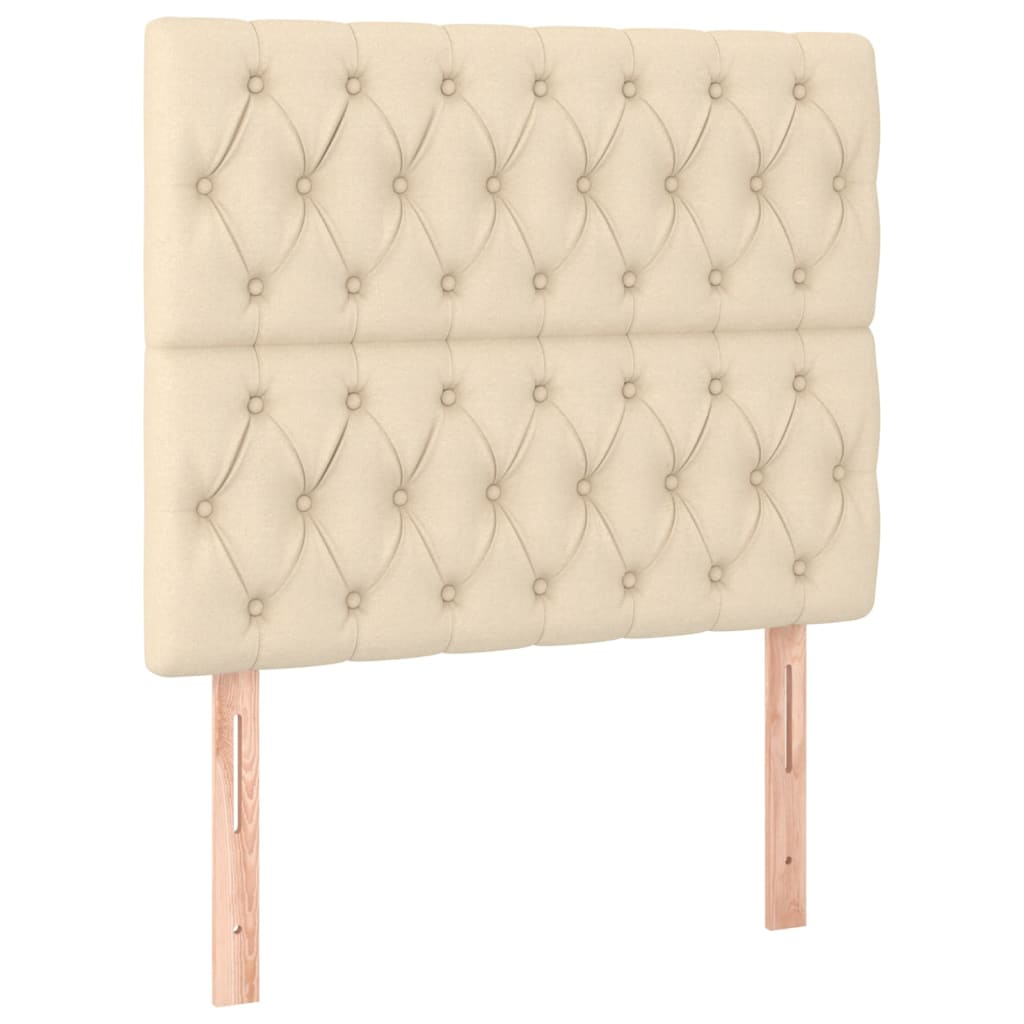 2 db krémszínű szövet fejtámla 100x7x78/88 cm (3116663)