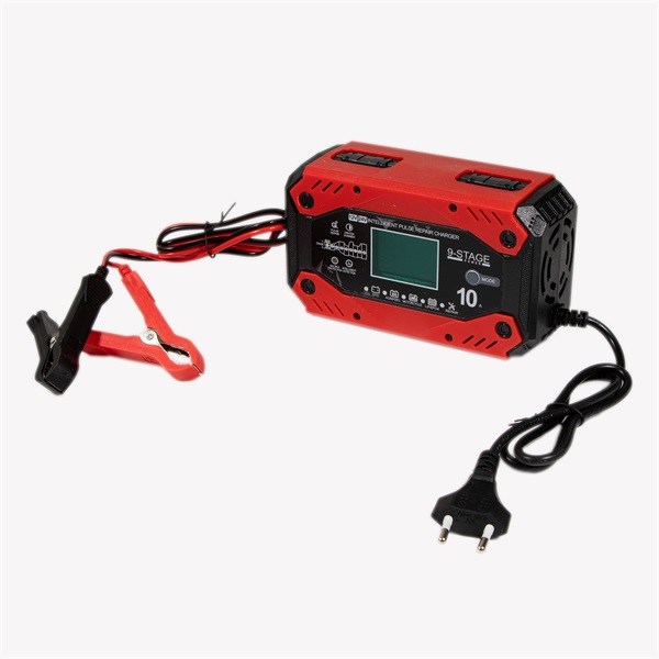 IRIS TOOLS ITBC-600 Intelligens automata 9 lépcsős akkumulátor töltő, 12V 10A vagy 24V 5A, AGM, GEL, Wet Lead Acid, Life (ITBC-600)