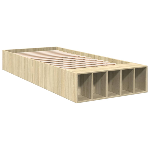 Cadru de pat, stejar sonoma, 75x190 cm, lemn prelucrat